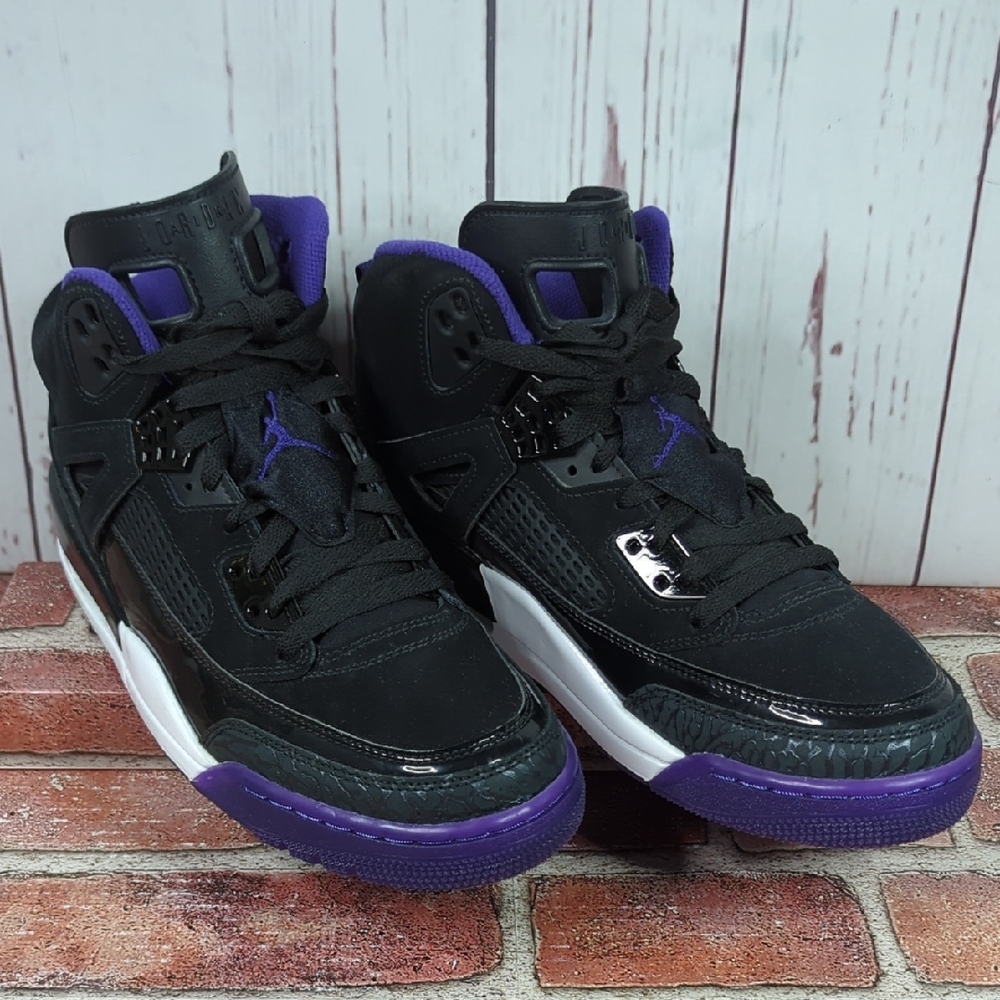 Jordan‎ Spizike Black Court Purple Anthracite White Men's Size 9 Like New Clean